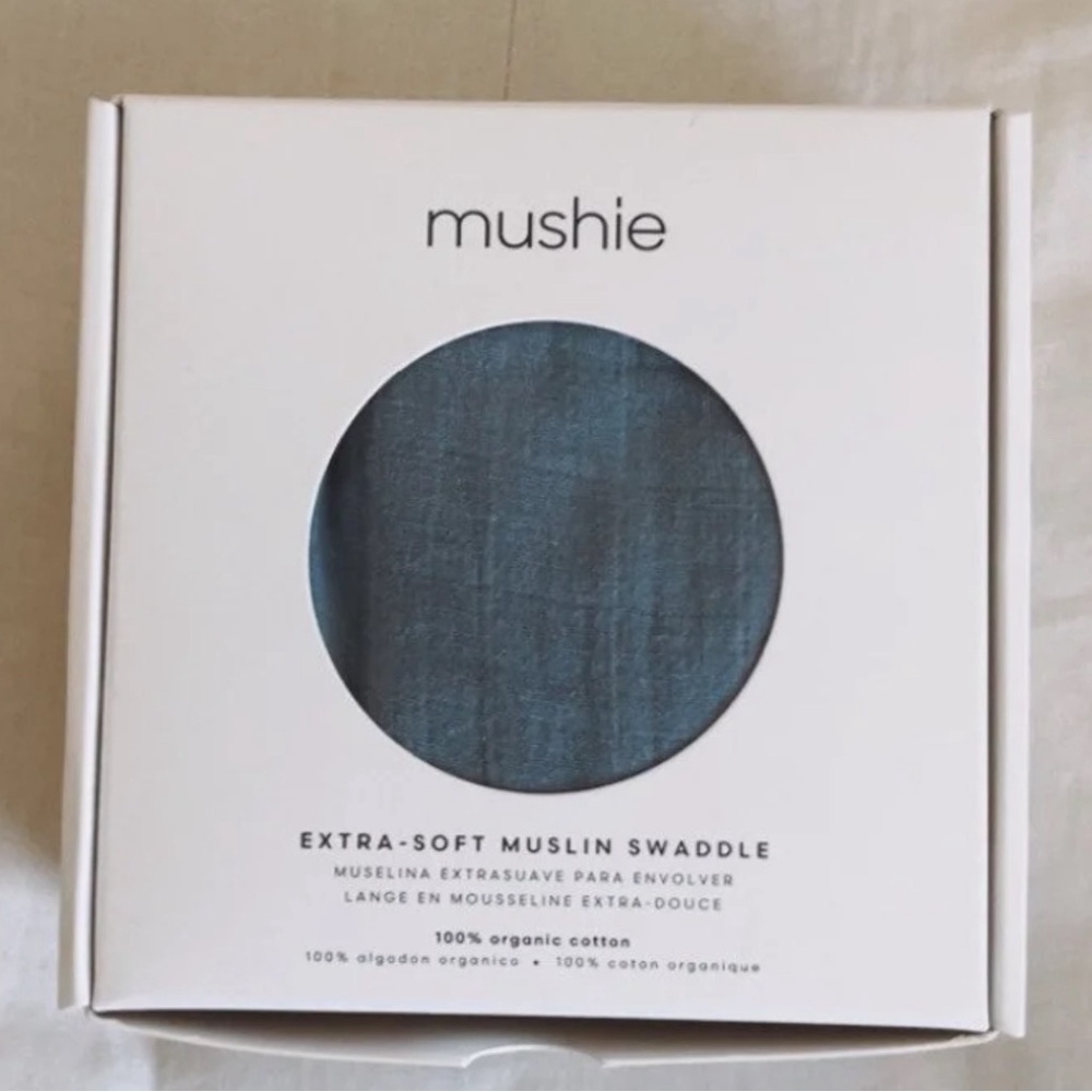 Mushie organic swaddle  blanket